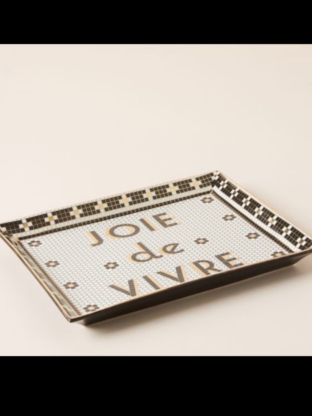 Anthropologie Joie de Vivre Bistro Tile Tray NWT